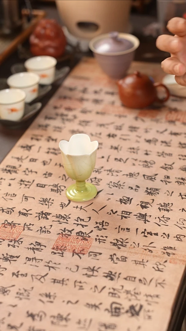茶具小高足一人饮主人杯
