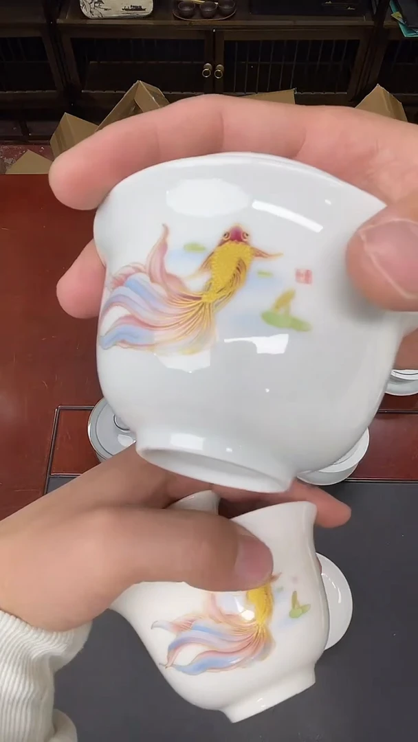 陶瓷茶具临时链接瓷盖碗2个