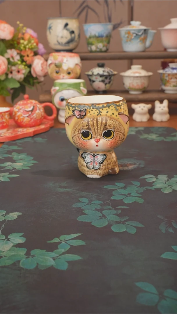 贩****凉菜老头  猫猫手握杯