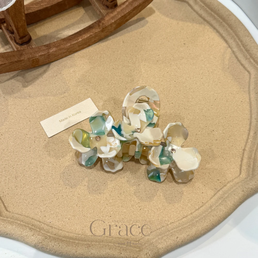 「女神系列-闺蜜花」韩国25四季百搭大抓夹鲨鱼夹后盘发夹