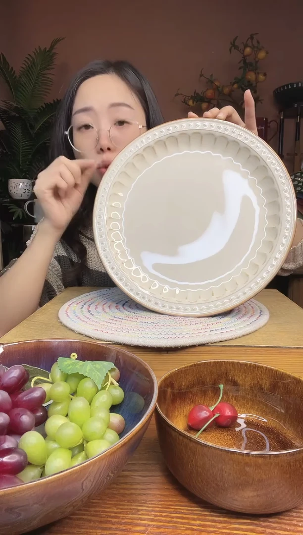 陶瓷11英寸罗马风格西餐盘 1件装 微瑕疵 默认