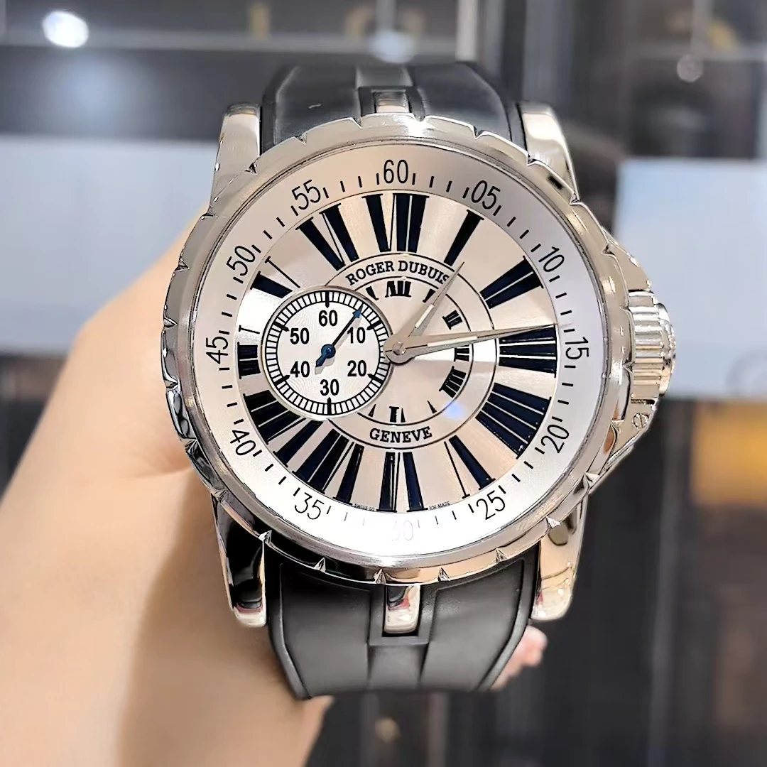 99新 ROGER DUBUIS/罗杰杜彼 20年表卡限量888支王者精钢/男表