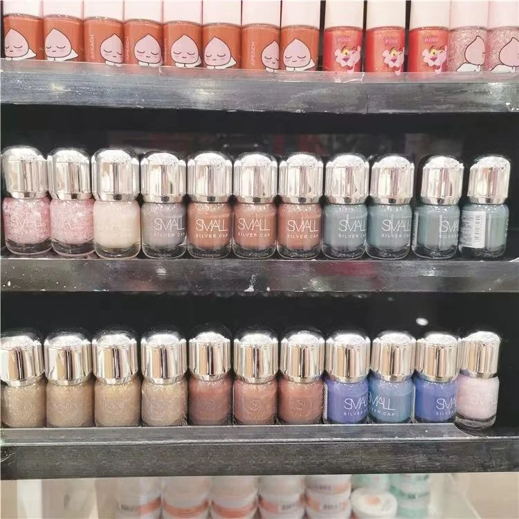 小银帽水性撕拉指甲油闪片持久亮油百搭