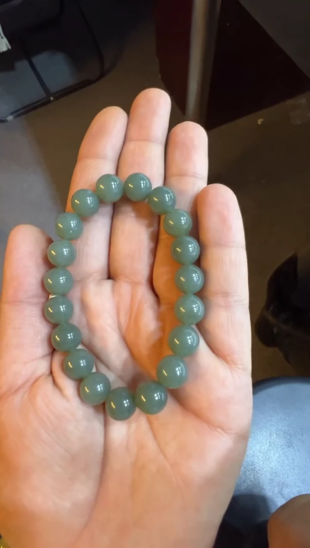 未镶嵌手串和田玉且末蓝卡10手串（产地直发）