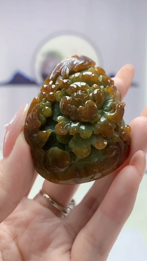 【闪购商品】定制翡翠未镶嵌4917DD-毛货挂件43