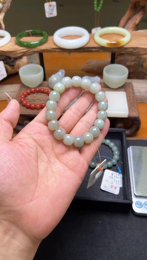 未镶嵌手串和田玉卡12且末吐拉牧场老型