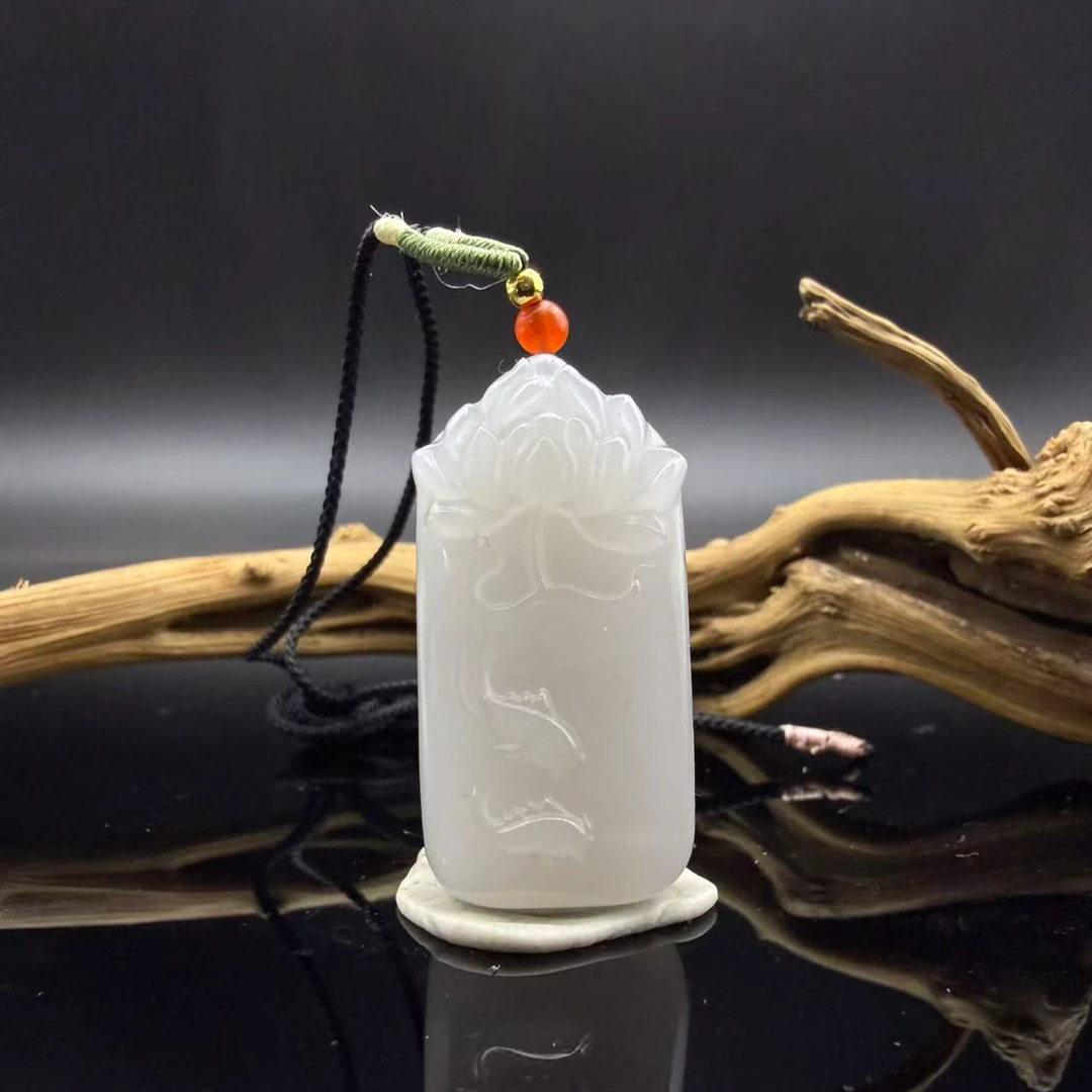 和田玉连年有余吊坠0985