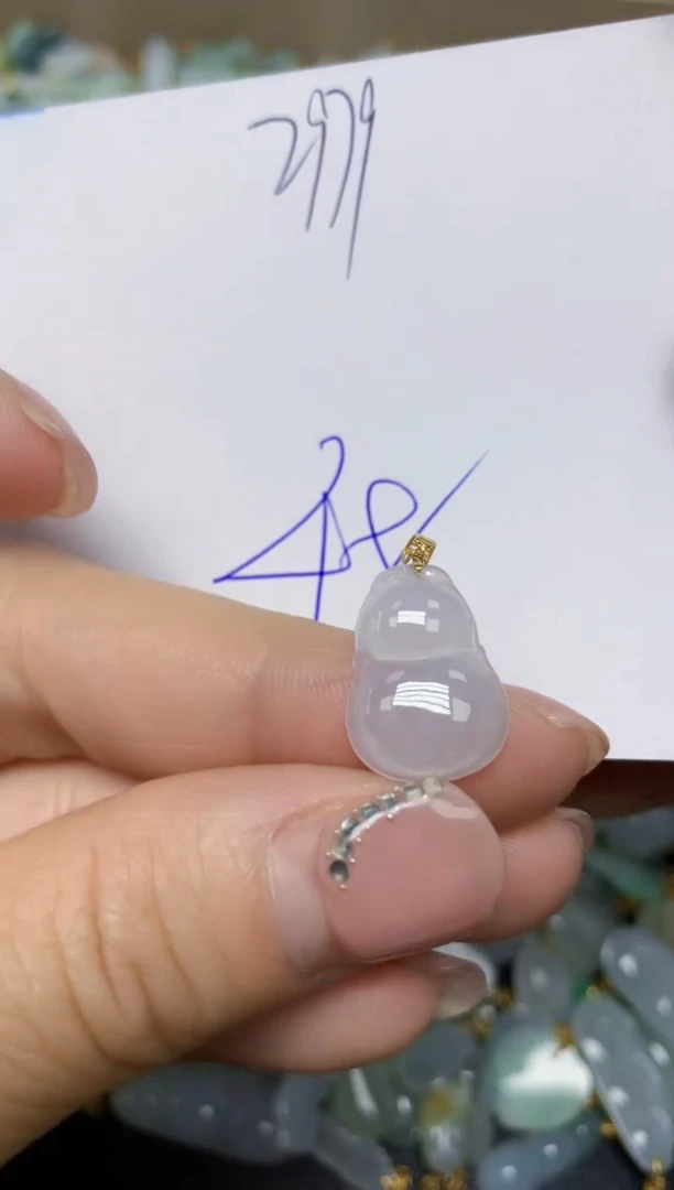 【闪购商品】翡翠挂件18K金镶嵌 天然翡翠A货