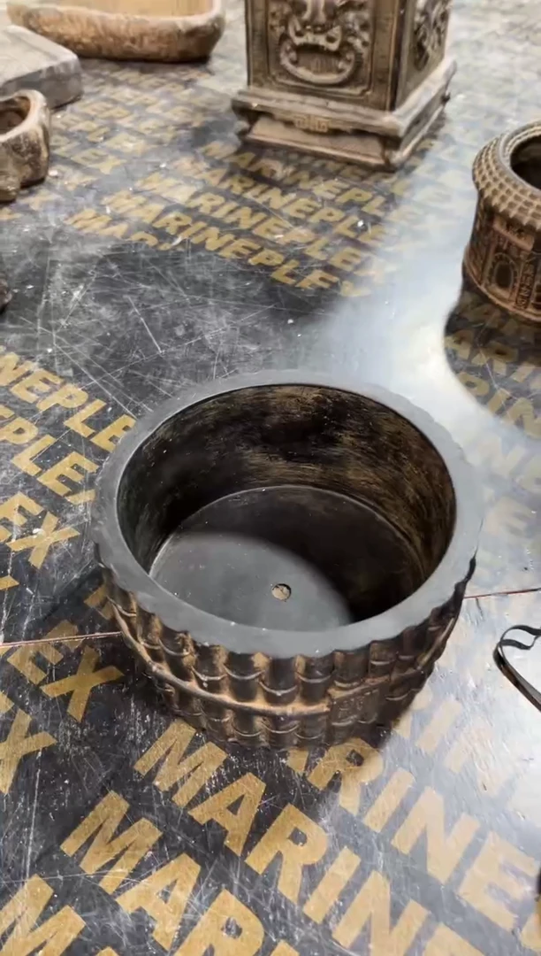 陶土丨时来运转竹节圆盆