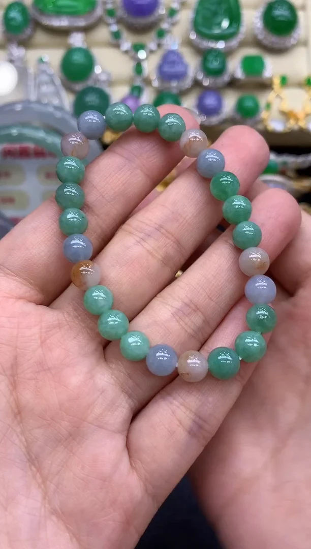 未镶嵌手串翡翠95-中国好珍宝