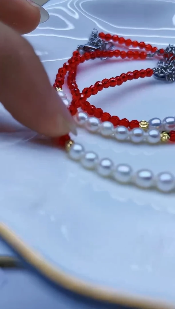 未镶嵌手链淡水珍珠手链多样性发其一