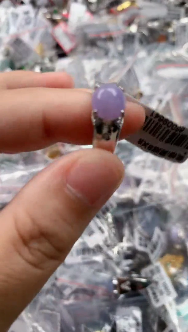 银S925镶嵌戒指翡翠222    4