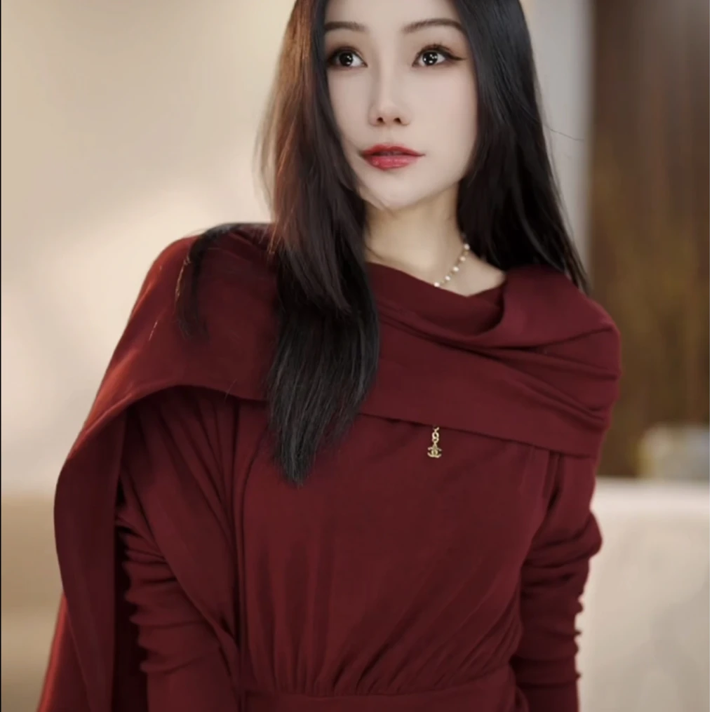 【Pansy】维纳斯雕塑 配披肩秋季气质优雅小众修身连衣裙-ZX728