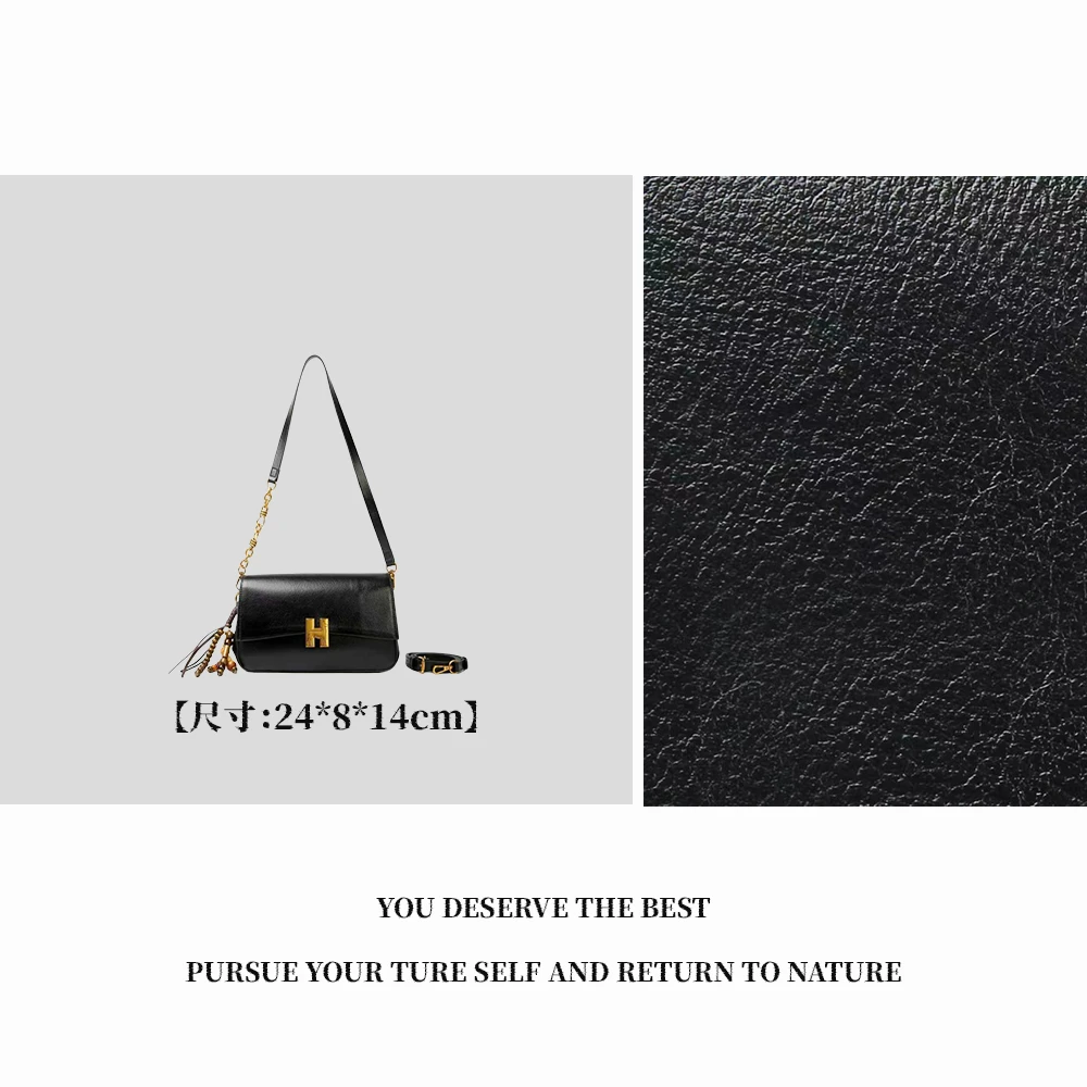 【特特甄选】SKL-7778-黑色时尚百搭女士小众腋下单肩肩包