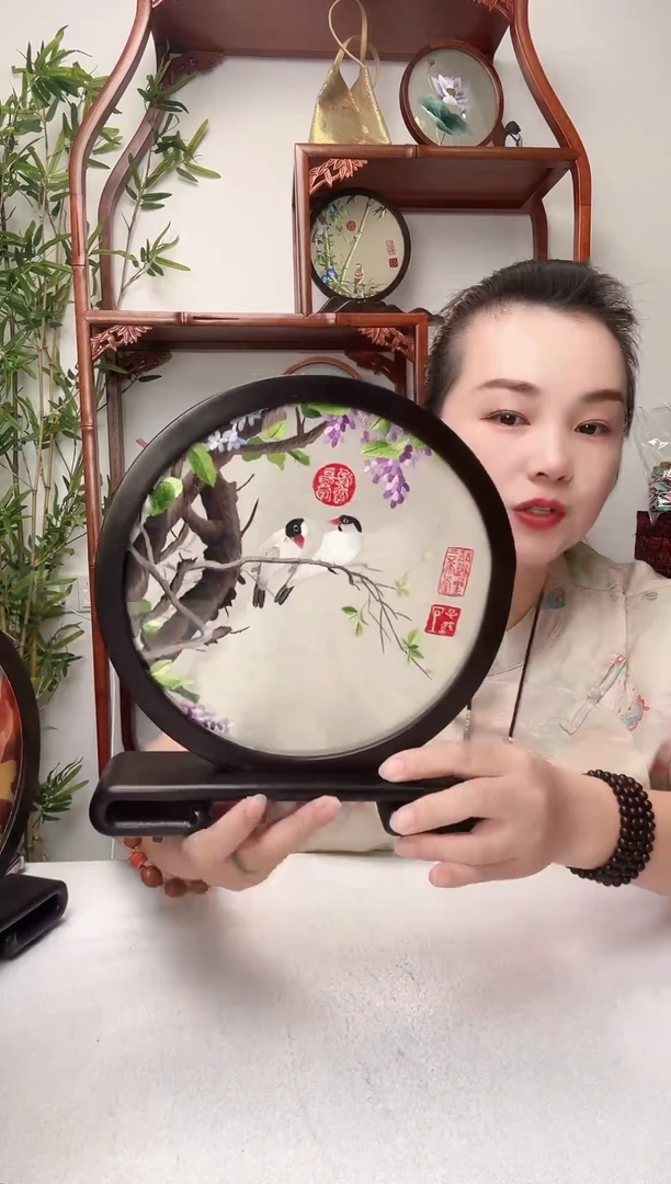 刺绣摆件摆台绣花