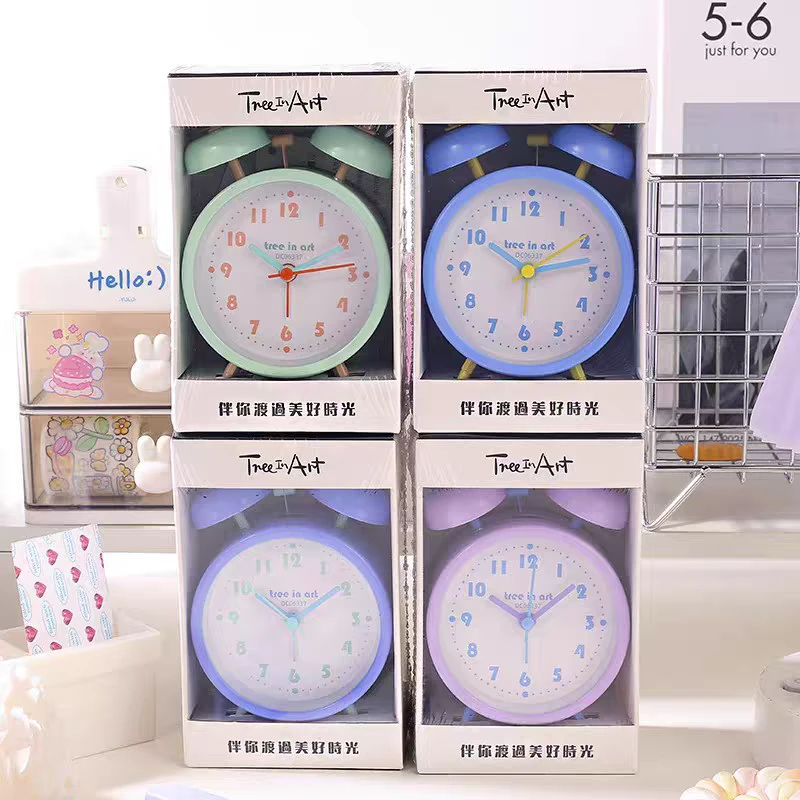 青壹坊-3寸双耳闹钟-圆形静音-1112-0500