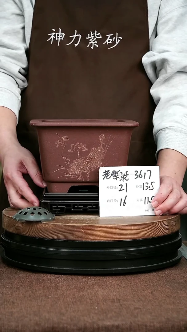 紫砂花盆花卉园艺3617+S