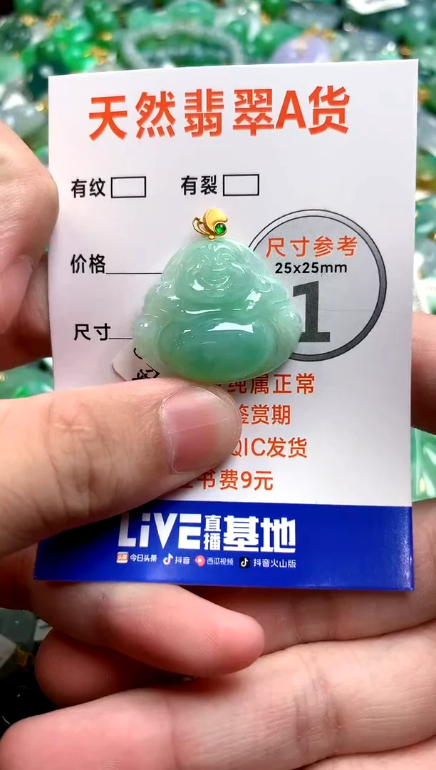 颈饰18K金镶嵌翡翠1034194683