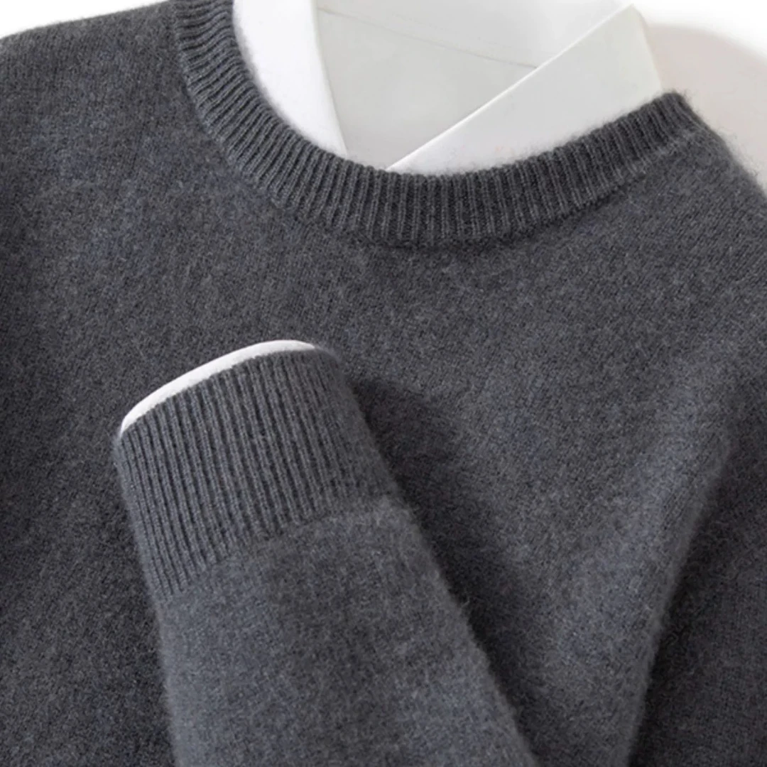 【羊绒男款】圆领男款百搭休闲上衣