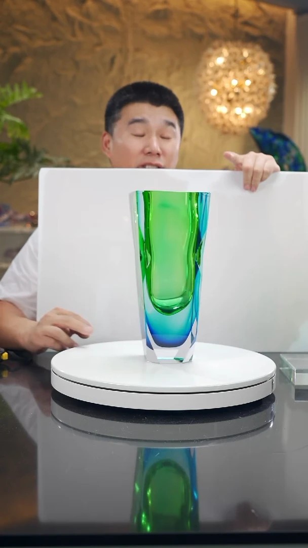 摆件福利蓝绿切面花瓶