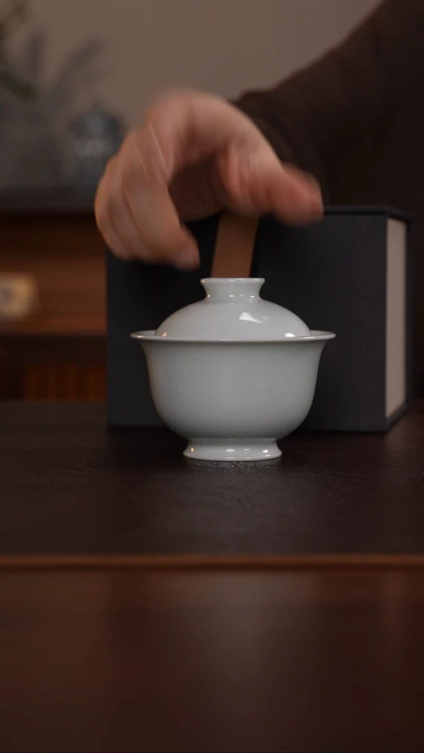 景德镇高温陶瓷盖碗杯号110cc
