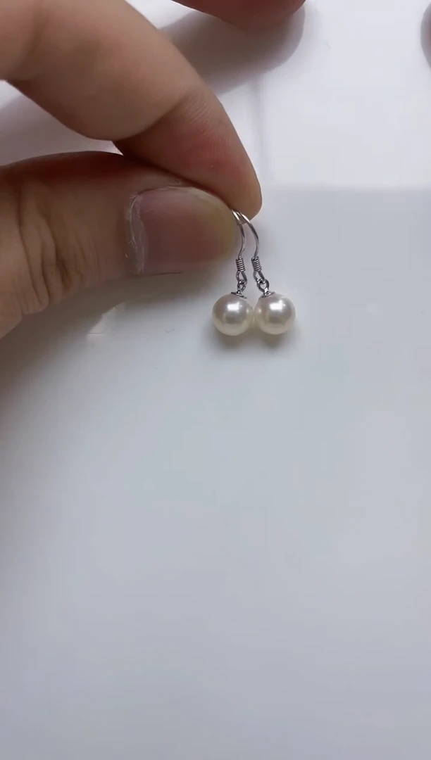 银S925镶嵌耳饰海水珍珠