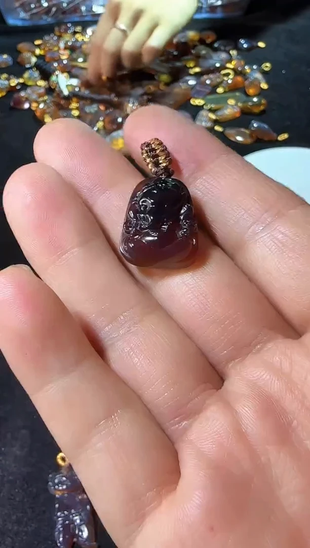 琥珀颈饰未镶嵌#57缅甸琥珀吊坠