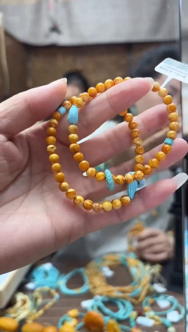 未镶嵌琥珀手链多样性发一件