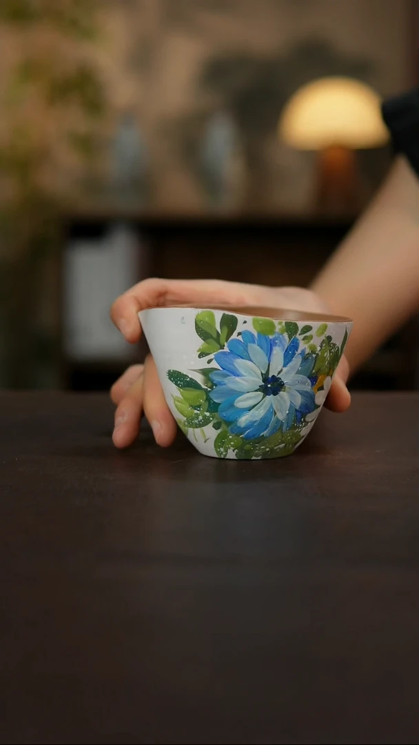 景德镇陶瓷杯碗柴烧多人