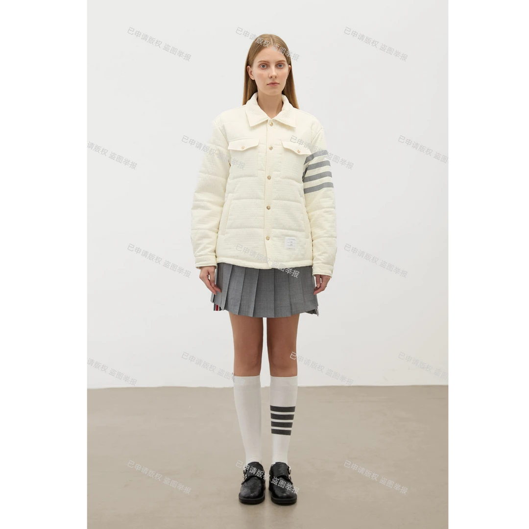 【熙仪设计师品牌】秋冬男女同款百搭四道杠衬衫式保暖羊毛外套T999