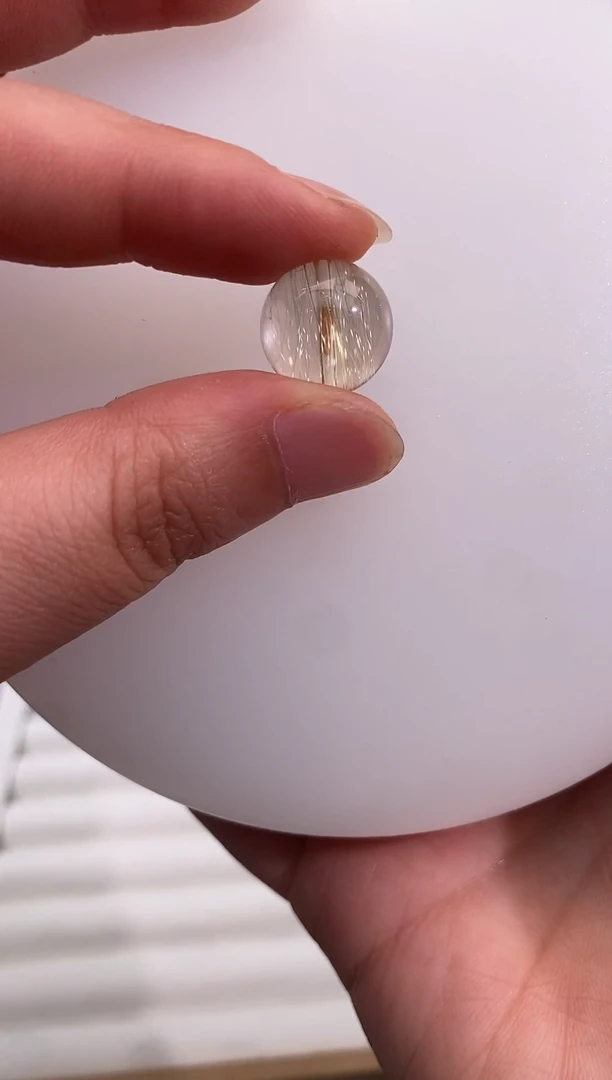 水晶手链未镶嵌金发晶单珠 13+