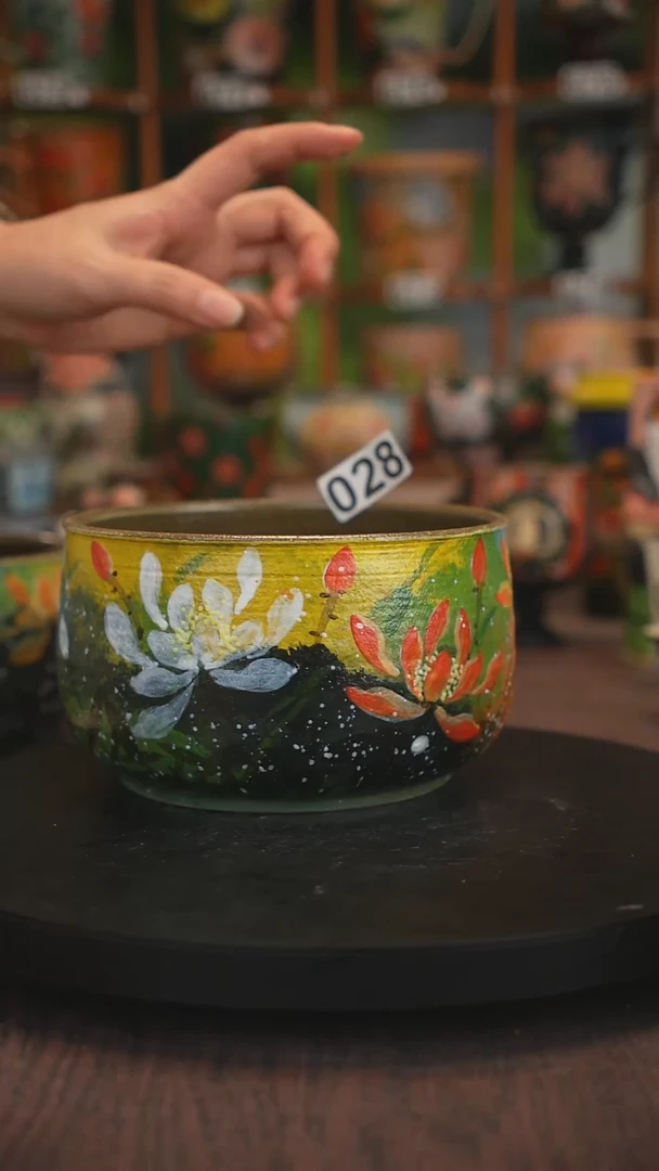 紫砂油画手绘釉下彩028