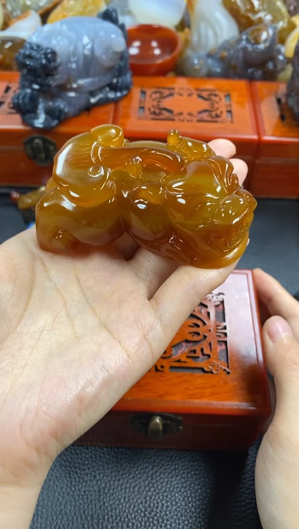 未镶嵌手把玛瑙/玉髓我***糖1