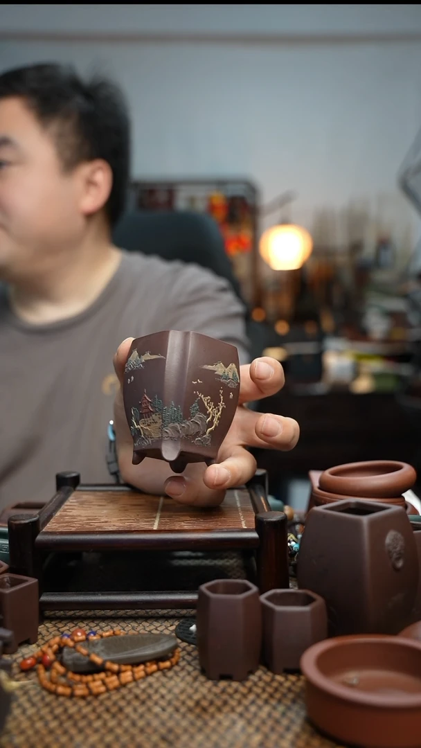 紫砂花盆長木軒精品紫砂