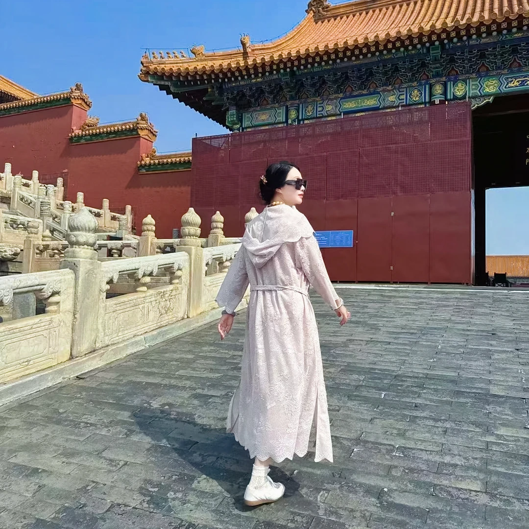 【云裳溪2025｜5月香港新款】 国风裸粉色外套连衣裙