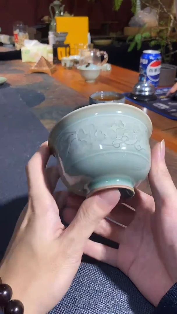 【山隐青瓷】龙窑柴烧杯子 微瑕