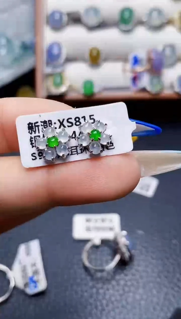 银S925镶嵌戒指翡翠1258
