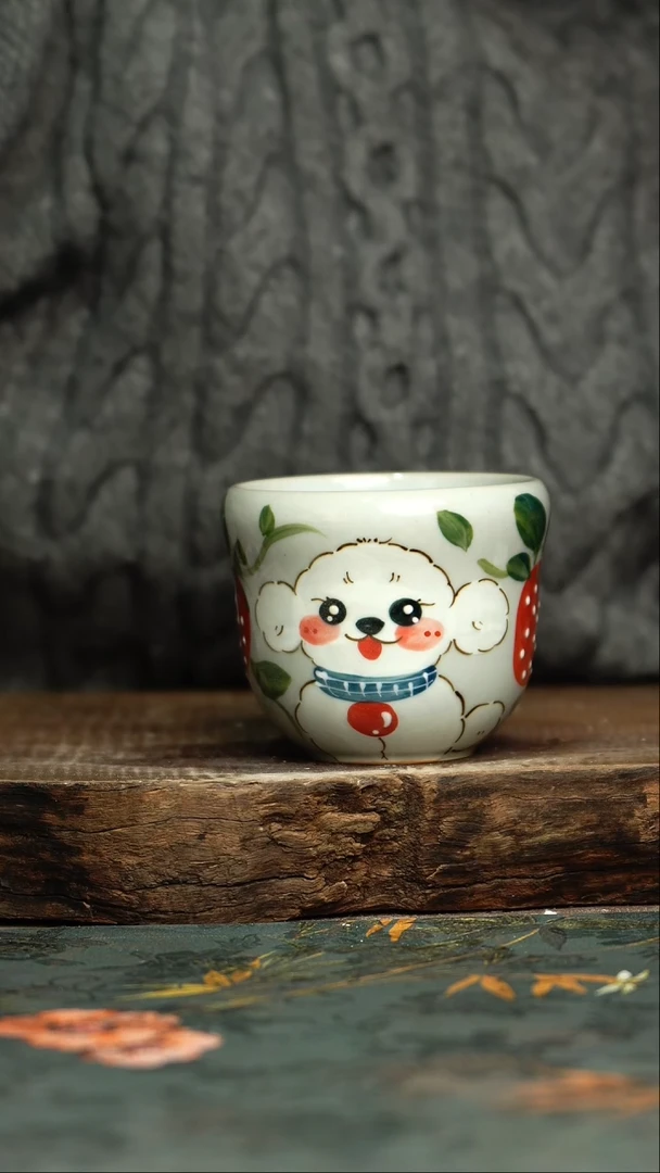 【闪购商品】杯杯釉下彩手工手绘同款陶器