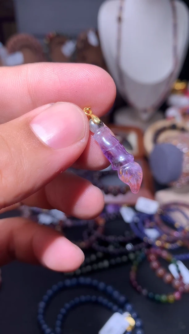 未镶嵌珠宝半成品水晶极光23文昌笔提溜