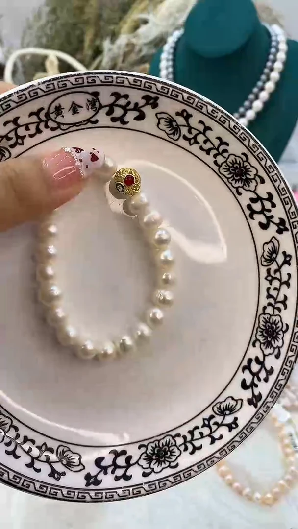 【闪购商品】淡水珍珠手链合金13