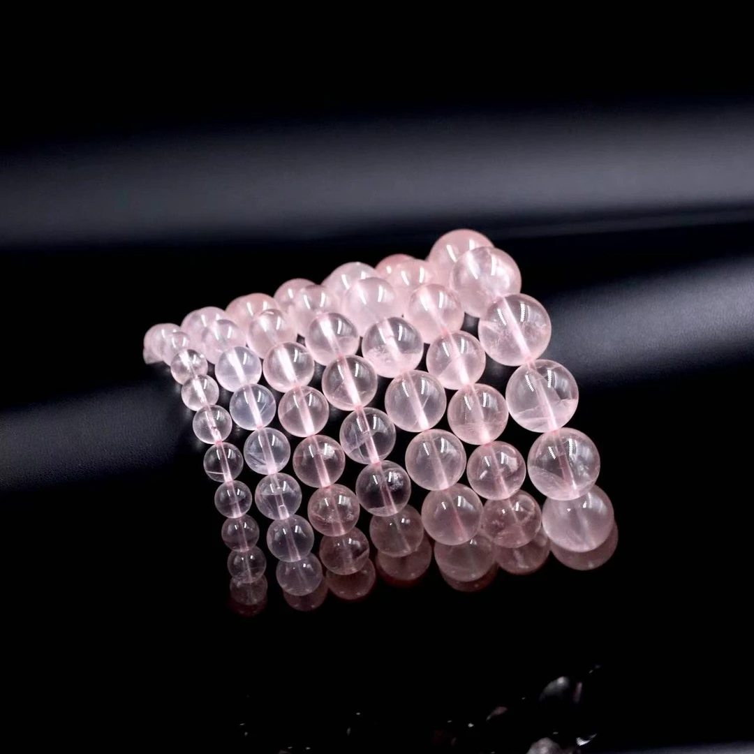 纯天然马达加斯加樱花粉水晶手串Y3086-尺寸可选-多样性发一