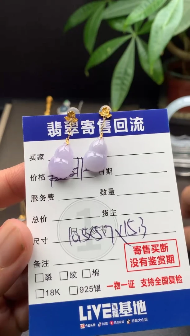 18K金镶嵌翡翠耳饰21015921