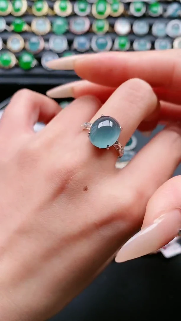 【闪购商品】翡翠戒指银S925镶嵌1111111