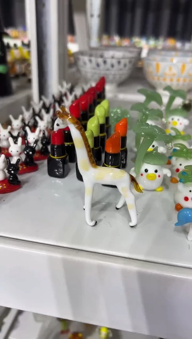 手工艺品琉璃笨*长颈鹿