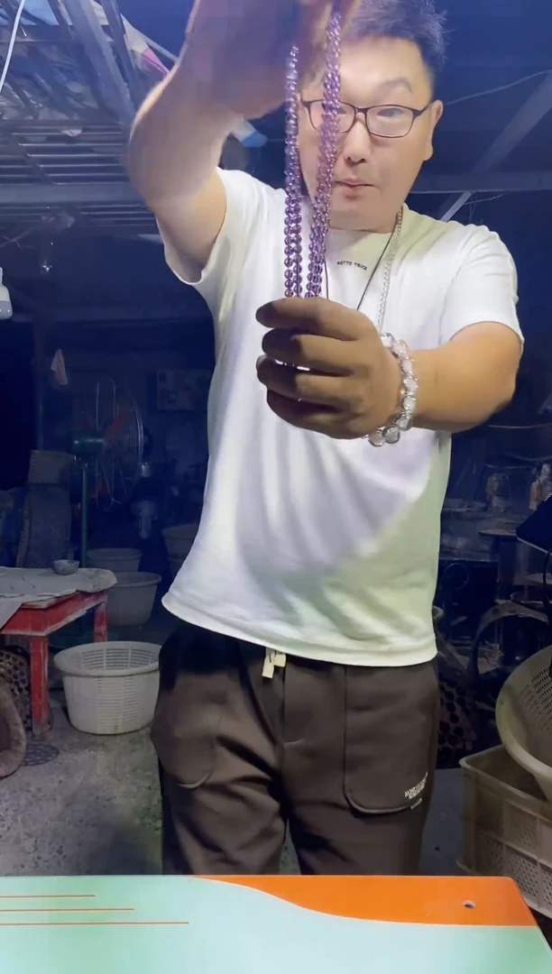未镶嵌手链水晶巴西紫水晶三圈手链A212