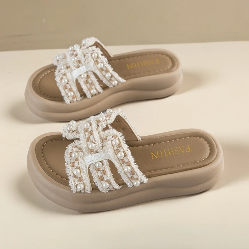 踩屎感孕妇夏季凉拖女款百搭外穿小香风一字拖2025新款配裙子拖鞋