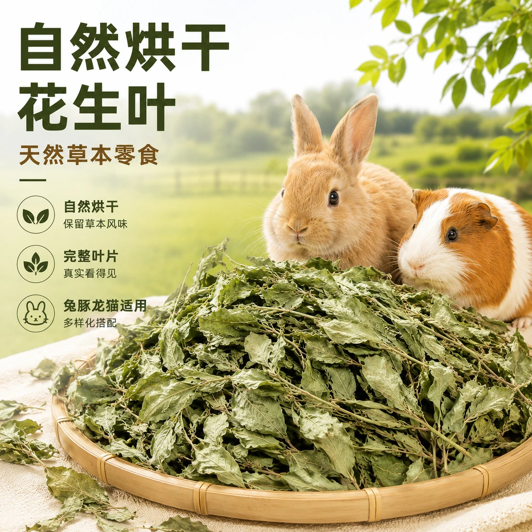 卡宠派对烘干花生叶辅草荷兰猪兔子零食烘干提摩西草龙猫保健牧草