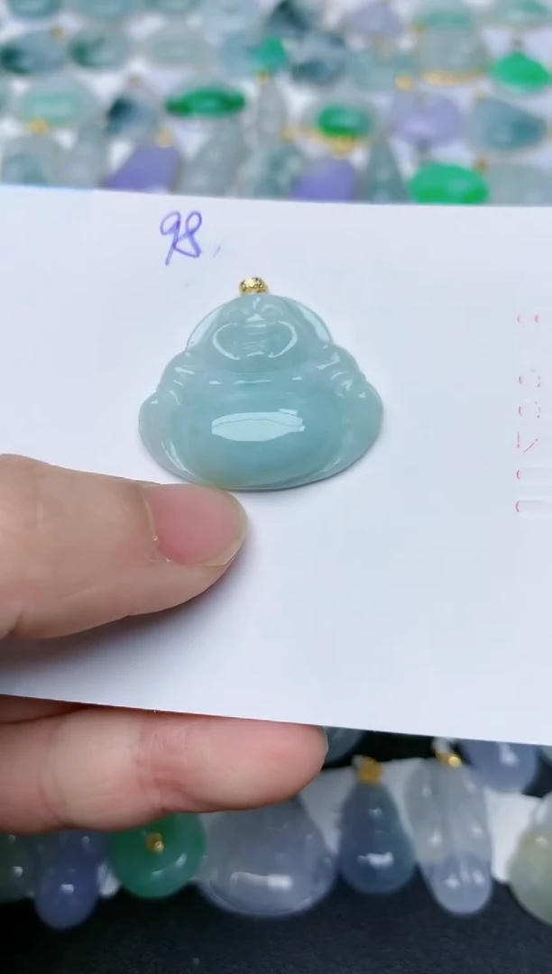 【闪购商品】翡翠颈饰18K金镶嵌天然翡翠A货