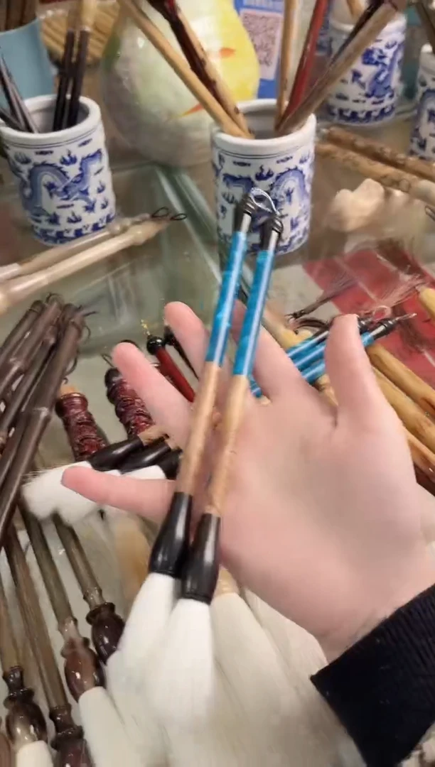 【清水试笔，拒绝蘸墨】墨琳笔庄毛笔2支羊毫