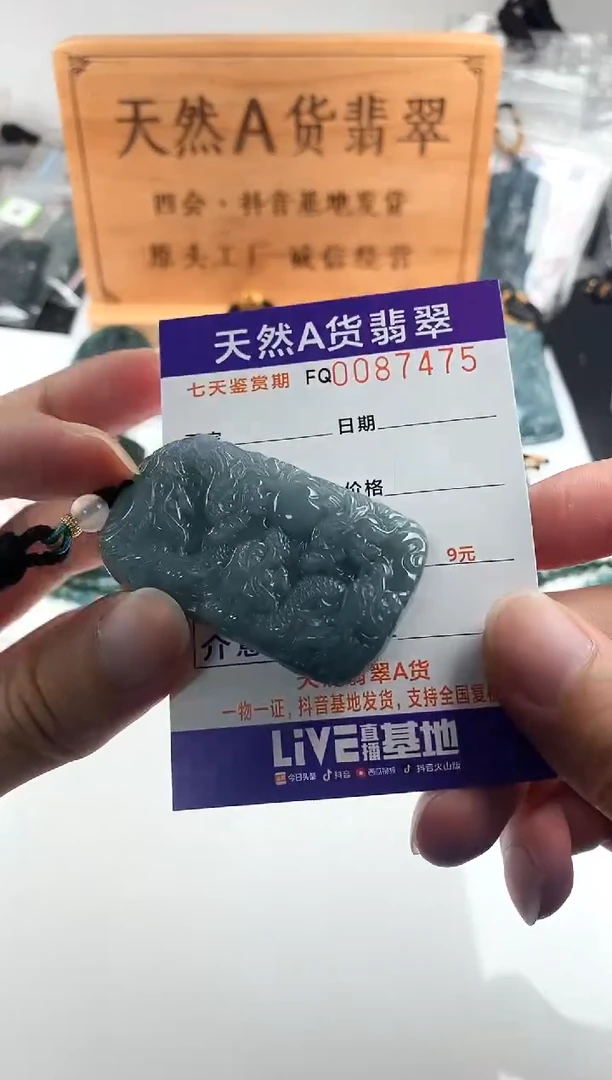 颈饰未镶嵌翡翠多样性随机一件发货 浅色九龙牌38